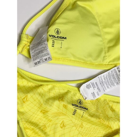 New. Volcom yellow Strappy bikini. - Picture 6 of 7